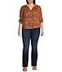NYDJ Plus Size Stretch Denim Marilyn Straight Leg Jeans, Color:Jordan - Image 3
