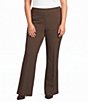 NYDJ Plus Size Ponte Pull-On Flared Leg Trousers - Image 1