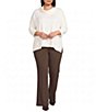 NYDJ Plus Size Ponte Pull-On Flared Leg Trousers - Image 3