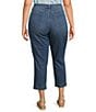 NYDJ Plus Size Relaxed Piper Button Front Crop Jeans, Color:Costa Brava - Image 2
