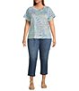 NYDJ Plus Size Relaxed Piper Button Front Crop Jeans, Color:Costa Brava - Image 3