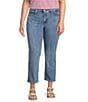 NYDJ Plus Size Straight Leg Ankle Jeans, Color:Minorca Isle - Image 1