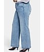 Color:Lakefront - Image 4 - Plus Size Teresa Stretch Wide Leg Slight Knicking Jeans