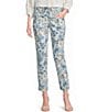 NYDJ Sheri Denim Print Straight Leg Crop Jeans - Image 1