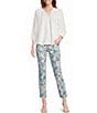 NYDJ Sheri Denim Print Straight Leg Crop Jeans - Image 3