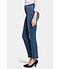 Color:Land Slide - Image 3 - Sheri High Rise Straight Leg Slim Fit Stretch Denim Jeans