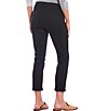 Color:Black - Image 2 - Sheri Slim Rolled Cuff Cropped Denim Jeans