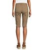 NYDJ Side Slit Hem Rivet Bike Stretch Denim Bermuda Shorts, Color:Saddlewood - Image 2