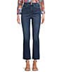 Color:Awakening - Image 1 - Slim Straight High Rise Stretch Denim Cropped Ankle Jeans