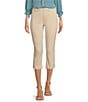 Color:Feather - Image 1 - Stretch Denim High Rise Slim-Leg Chloe Capri Jeans