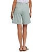 NYDJ Stretch Linen Blend High Rise Relaxed Fit Shorts, Color:Tomatillo - Image 2