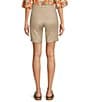 NYDJ Stretch Linen Blend High Rise Relaxed Fit Shorts, Color:Feather - Image 2