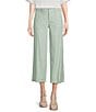 NYDJ Stretch Linen Blend High Rise Wide Leg Cargo Capri Pants, Color:Tomatillo - Image 1