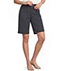 NYDJ Stretch Twill Flat Front High Rise Shorts - Image 1
