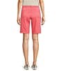 NYDJ Stretch Twill Flat Front High Rise Shorts, Color:Spiced Coral - Image 2