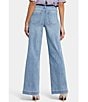 NYDJ Teresa Stretch Denim Mid Rise Wide Leg Jeans, Color:Lakefront - Image 2