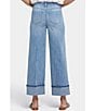 NYDJ Teresa Wide Leg High Rise Slimming Cuffed Jeans, Color:Madison River - Image 2