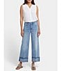 NYDJ Teresa Wide Leg High Rise Slimming Cuffed Jeans, Color:Madison River - Image 4