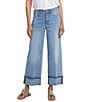 NYDJ Teresa Wide Leg High Rise Slimming Cuffed Jeans, Color:Madison River - Image 1