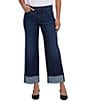 NYDJ Teresa Wide Leg High Rise Slimming Cuffed Jeans, Color:Night Skies - Image 1