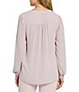 NYDJ Trinity Split V-Neck Long Sleeve Blouse - Image 2