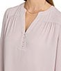NYDJ Trinity Split V-Neck Long Sleeve Blouse - Image 3