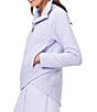 Color:Wisteria - Image 4 - NZ ACTIVE by NIC + ZOE All Year Textured Knit Stand Collar Long Sleeve High-Low Hem Pocketed Jacket