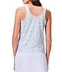 Color:Neutral Multi - Image 2 - NZ ACTIVE by NIC+ZOE Brushed Flow Knit Abstract Kaleidoscope Print Scoop Neck Tank