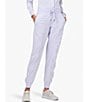 Color:Wisteria - Image 1 - NZ ACTIVE by NIC+ZOE Tech Stretch Woven Elastic Waist Drawstring Ruched Leg Jogger