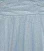 City Vibe Of-The-Shoulder Ruched Bodice Mesh Long Dress, Color:Baby Blue/Sliver - Image 4