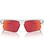 Color:Matte White/Prizm Field - Image 2 - Men's 0OO9400 Sphaera 50mm Rectangle Sunglasses