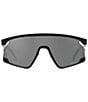 Color:Matte Black - Image 2 - Men's BXTR Prizm 55mm Rectangular Shield Sunglasses