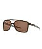 Color:Olive - Image 1 - Men's Castel OO9147 Rectangle 63mm Polarized Sunglasses