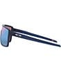 Color:Blue - Image 3 - Men's Matte Transparent Blue Rectangle Polarized Sunglasses