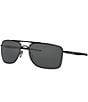Color:Black - Image 1 - Men's OO4124 Gauge 8 62mm Polarized Rectangle Sunglasses