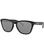 Color:Matte Black/Prizm Black - Image 1 - Men's OO9013 Frogskins 55mm Polarized Square Sunglasses