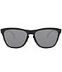 Color:Matte Black/Prizm Black - Image 2 - Men's OO9013 Frogskins 55mm Polarized Square Sunglasses