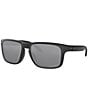 Color:Black - Image 1 - Men's OO9102 Holbrook 57mm Polarized Square Sunglasses