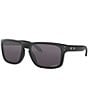 Color:Matte Black/Prizm Grey - Image 1 - Men's OO9102 Holbrook 57mm Square Sunglasses