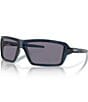 Color:Transparent Poseidon/Prizm Grey - Image 1 - Men's OO9129 Cables 63mm Transparent Rectangle Sunglasses