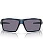 Color:Transparent Poseidon/Prizm Grey - Image 2 - Men's OO9129 Cables 63mm Transparent Rectangle Sunglasses