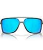 Color:Matte Silver/Blue Prizm Sapphire - Image 2 - Men's OO9147 Castel 63mm Rectangle Sunglasses