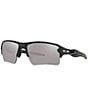 Color:Matte Black/Prizm Black - Image 1 - Men's OO9188 Flak 2.0 XL 59mm Polarized Rectangle Sunglasses