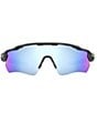Color:Matte Black Camoflage/Prizm Deep Water - Image 2 - Men's OO9208 Radar Ev Path 38mm Polarized Rectangle Sunglasses