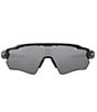 Color:Matte Black/Prizm Black - Image 2 - Men's OO9208 Radar Ev Path 38mm Polarized Rectangle Sunglasses