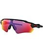 Color:Matte Black/Prizm Road - Image 1 - Men's OO9208 Radar Ev Path 38mm Rectangle Sunglasses