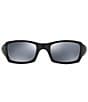 Color:Polished Black/Black Iridium - Image 2 - Mens OO9238 Fives Squared 54mm Polarized Rectangle Sunglasses