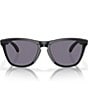 Color:Matte Black/Prizm Grey - Image 2 - Men's OO9284 Frogskins Range 55mm Round Sunglasses