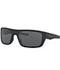 Color:Matte Black/Grey - Image 1 - Men's OO9367 Drop Point 61mm Rectangle Sunglasses