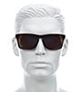 Color:Matte Black - Image 2 - Men's Oo9448 57mm Square Sunglasses